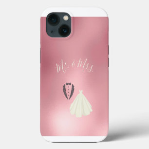 Sr Sra Novia Novio Boda Metálico Rosa