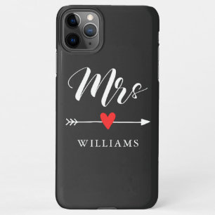 Funda Para iPhone 11Pro Max Sra. personalizada con corazón y flecha