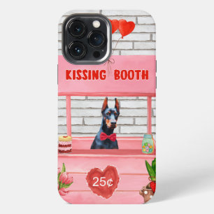 Funda Para iPhone 13 Pro Max Stand de besos de perro Doberman Día de San Valent