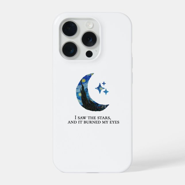 Funda Para iPhone Starry night painting with qoute Phone Case (Reverso )