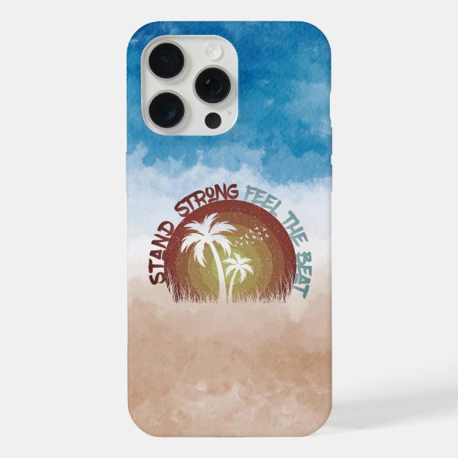 Funda Para iPhone Stay Strong - Retro Beach Edition (Reverso )