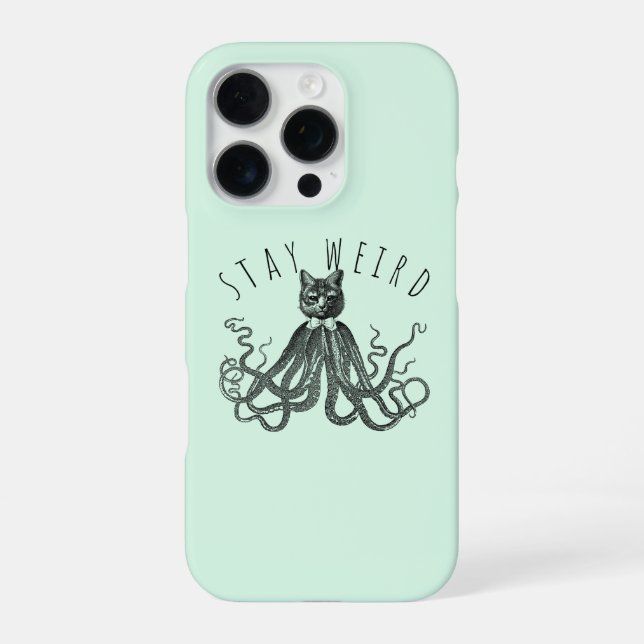 Funda Para iPhone Stay Weird Catopus Cat and Octopus Mashup (Reverso)