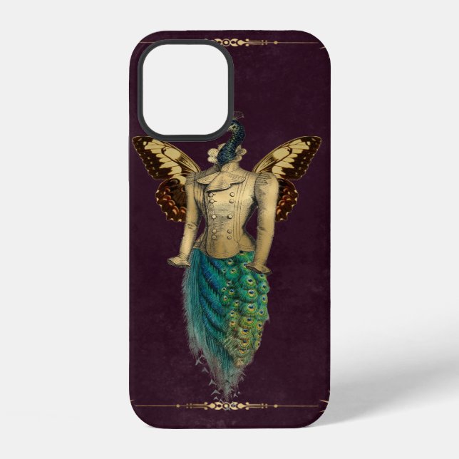 Funda Para iPhone Steampunk Fantasy Peacock (Reverso )