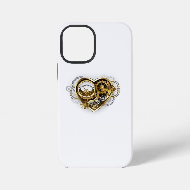 Funda Para iPhone Steampunk Heart with a Manometer (Reverso )