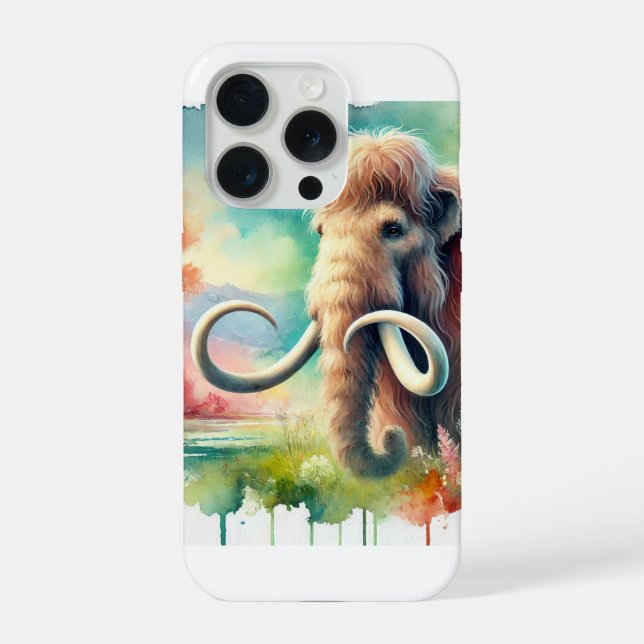Funda Para iPhone Steppe Mammoth 071124AREF128 - Watercolor (Reverso )