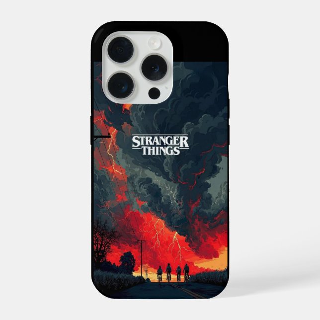 Funda Para iPhone Stranger Things Tough Phone Case — Retro 80s  (Reverso )