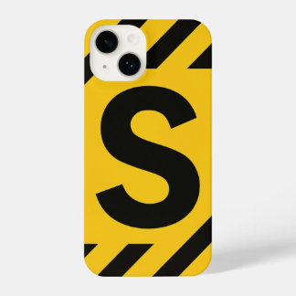 Funda Para iPhone 14 “Striking Yellow Cover with Bold Black Trendy