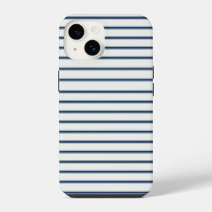 Funda Para iPhone 14 Stripes Modern Indigo Minimalist Elegance