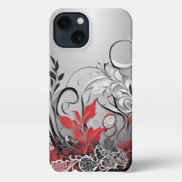 Stylish Floral and Lacy Leaf Design