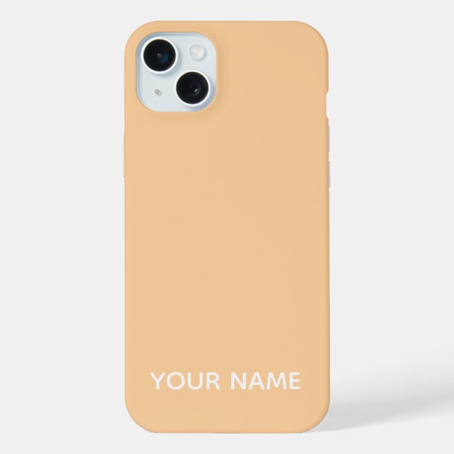 FUNDA PARA iPhone STYLISH MODERN CUSTOMIZED NAME PEACH COLOUR  (Reverso )