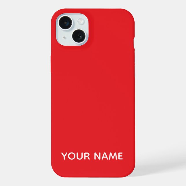 FUNDA PARA iPhone STYLISH MODERN CUSTOMIZED NAME RED COLOUR (Reverso )
