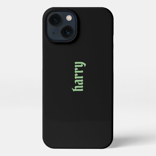 Funda Para iPhone su nombre negro (Reverso )