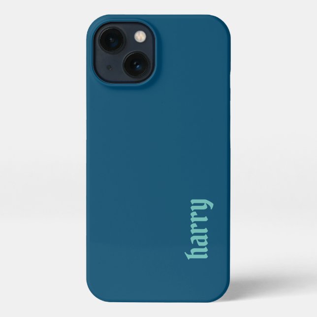 Funda Para iPhone su nombre negro (Reverso )