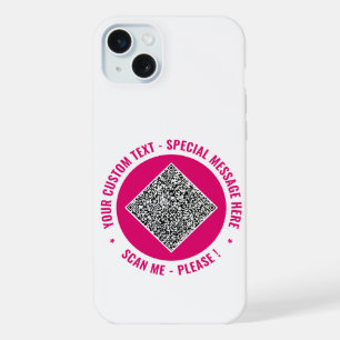 Su Personalizado de código QR Texto Estuche para i