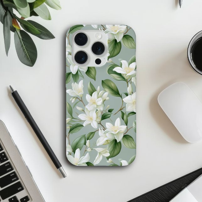 Funda Para iPhone Suave elegancia floral a jazmín (Subido por el creador)