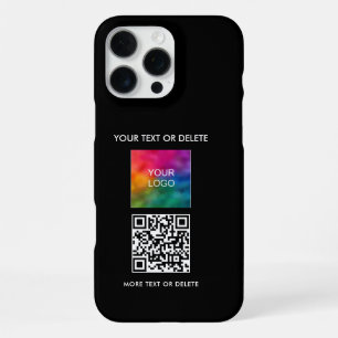 Funda Para iPhone 16 Pro Max Subir código QR del logotipo empresarial Cree el s