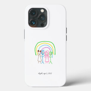 Funda Para iPhone 13 Pro Subir Dibujo De Niño Convertir Arte De Niños A