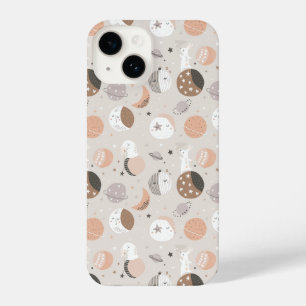 Funda Para iPhone 14 Sudar conejitos de sueño en el patrón espacial