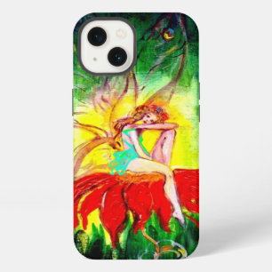 SUEÑO DE HADA EN LA FLOR ROJA verde amarillo
