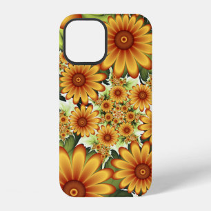 Funda Para iPhone 12 Sueño Floral, Arte Fractal de Flores Abstractas Mo