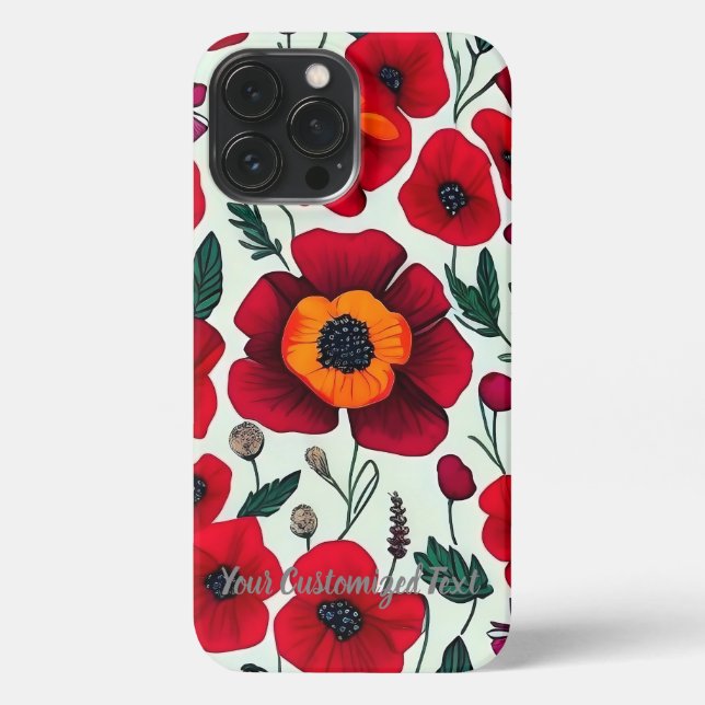 Funda Para iPhone Sueños de adormidera: Patrones que inspiran (Reverso )