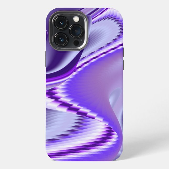 Funda Para iPhone Sueños de Arcoíris de Flor Púrpura (Reverso )
