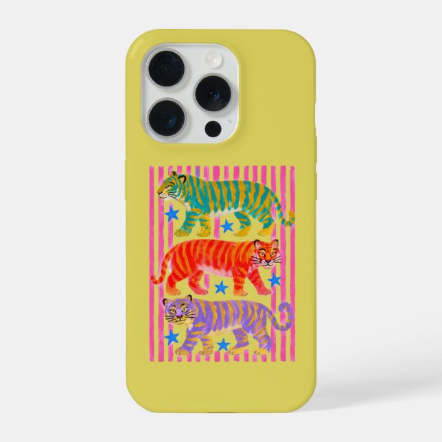 Funda Para iPhone sueños de tigre arcoíris (Reverso )