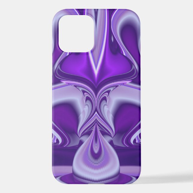 Funda Para iPhone Sueños del arcoiris de flores moradas (Reverso )