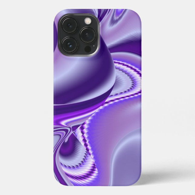 Funda Para iPhone Sueños del arcoiris de flores moradas (Reverso )