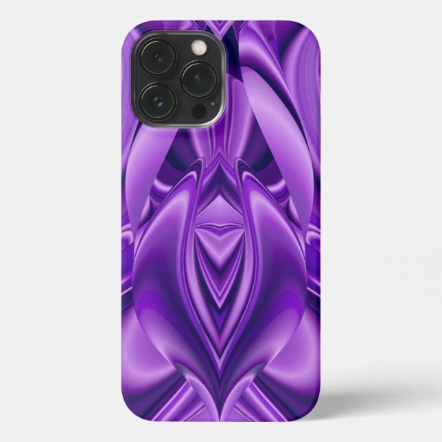 Funda Para iPhone Sueños del arcoiris de flores moradas (Reverso )