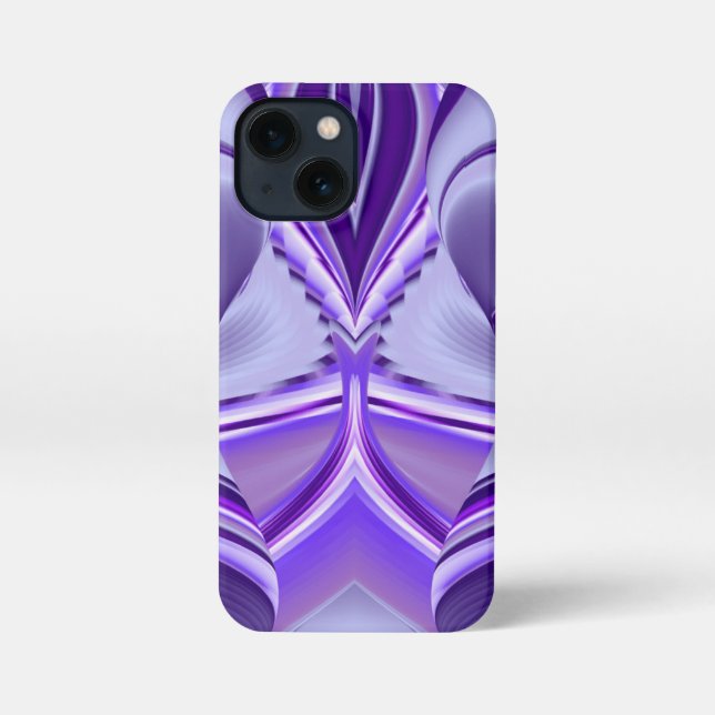 Funda Para iPhone Sueños del arcoiris de flores moradas (Reverso )