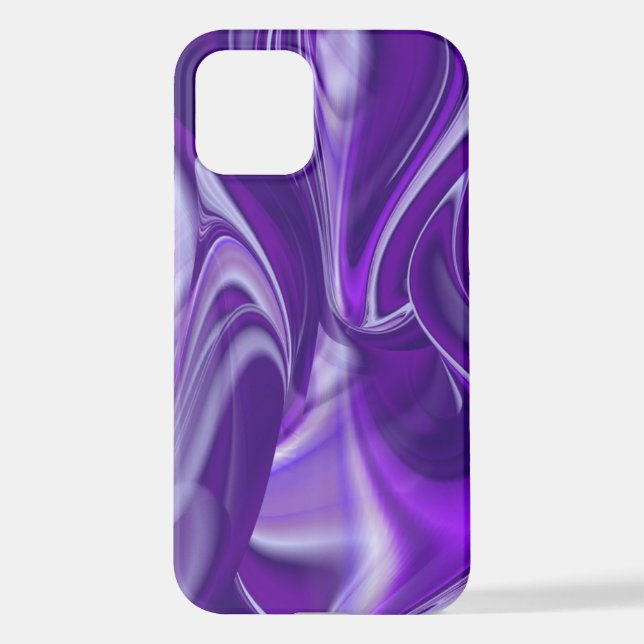 Funda Para iPhone Sueños del arcoiris de flores moradas (Reverso )