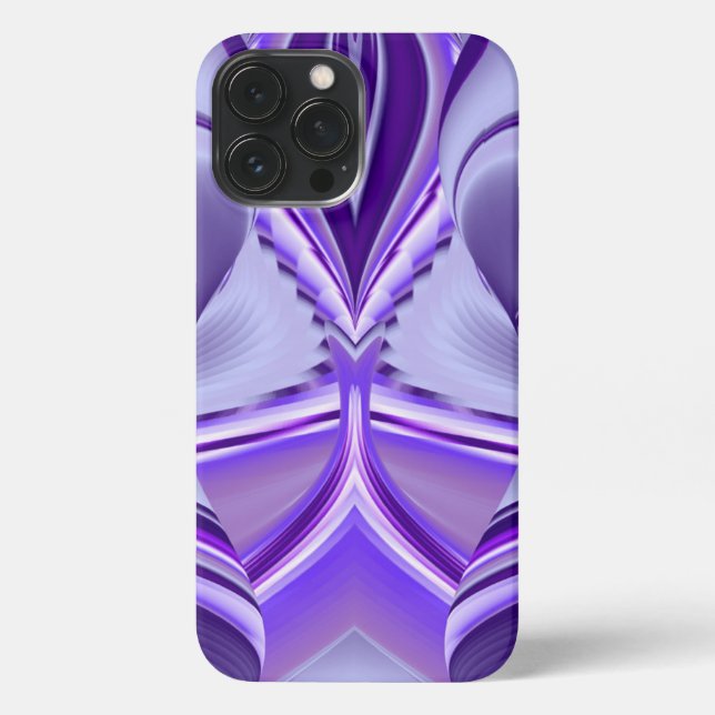 Funda Para iPhone Sueños del arcoiris de flores moradas (Reverso )