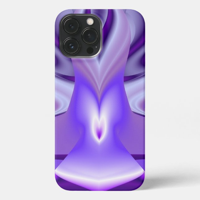 Funda Para iPhone Sueños del arcoiris de flores moradas (Reverso )