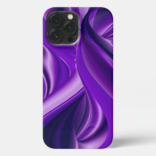 Funda Para iPhone Sueños del arcoiris de flores moradas (Reverso )