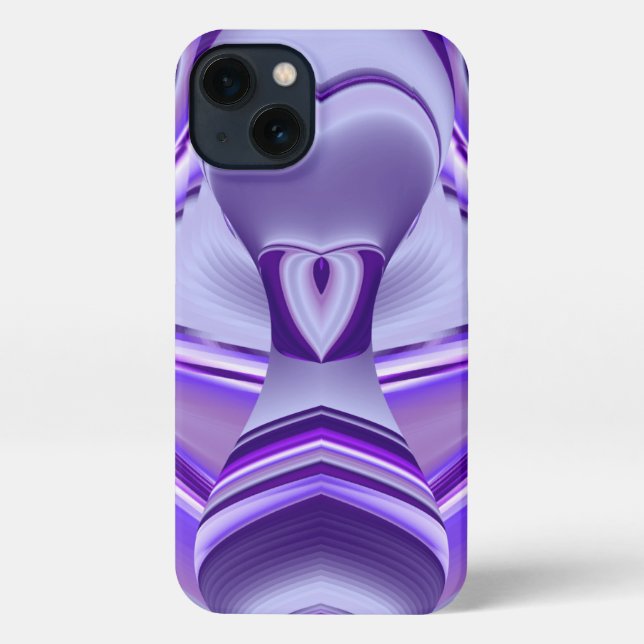 Funda Para iPhone Sueños del arcoiris de flores moradas (Reverso )