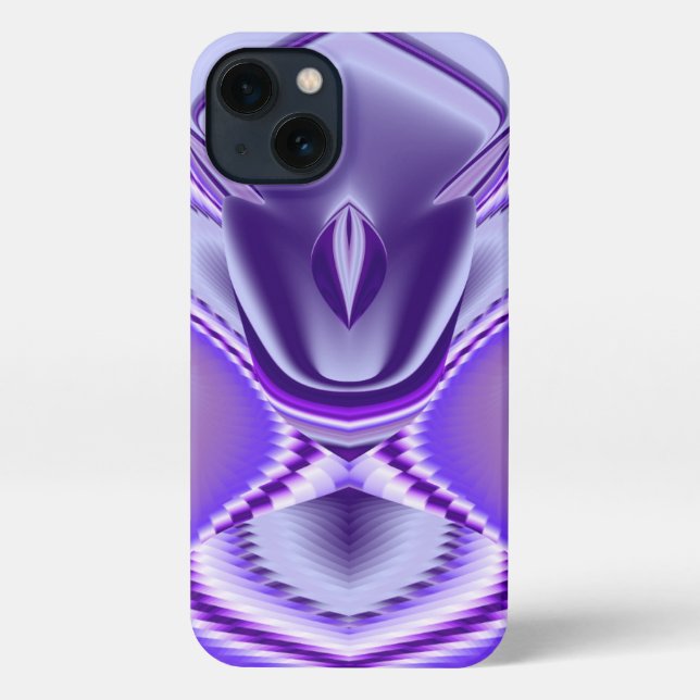 Funda Para iPhone Sueños del arcoiris de flores moradas (Reverso )
