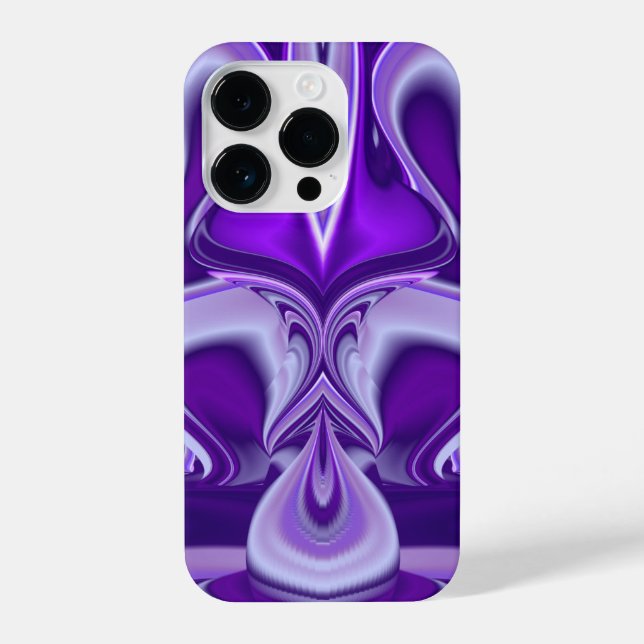 Funda Para iPhone Sueños del arcoiris de flores moradas (Reverso )