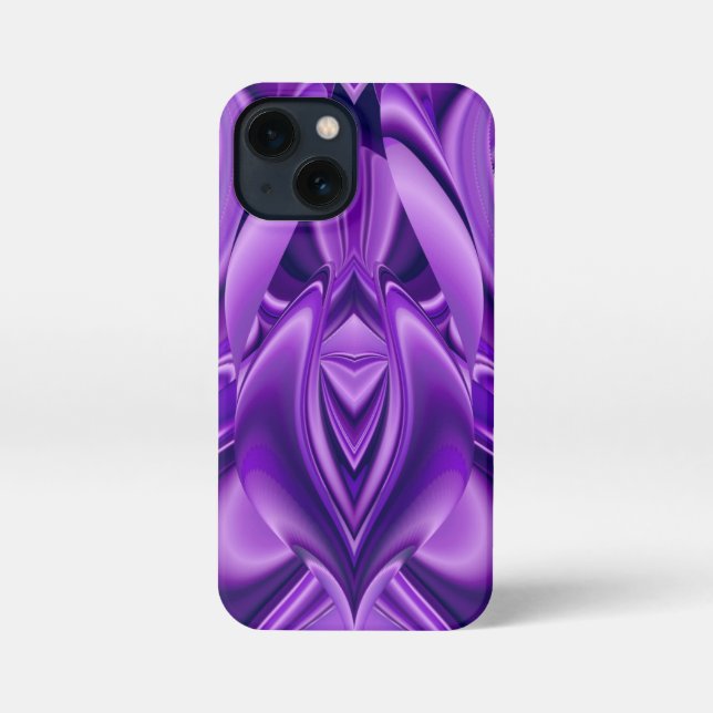 Funda Para iPhone Sueños del arcoiris de flores moradas (Reverso )