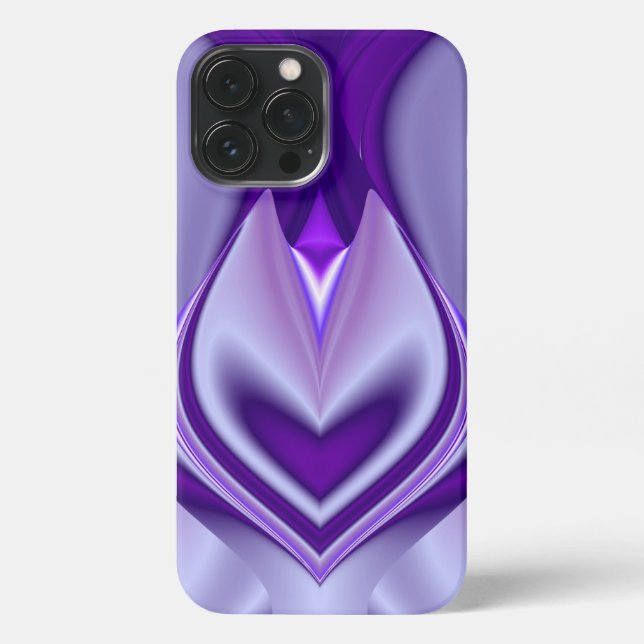 Funda Para iPhone Sueños del arcoiris de flores moradas (Reverso )