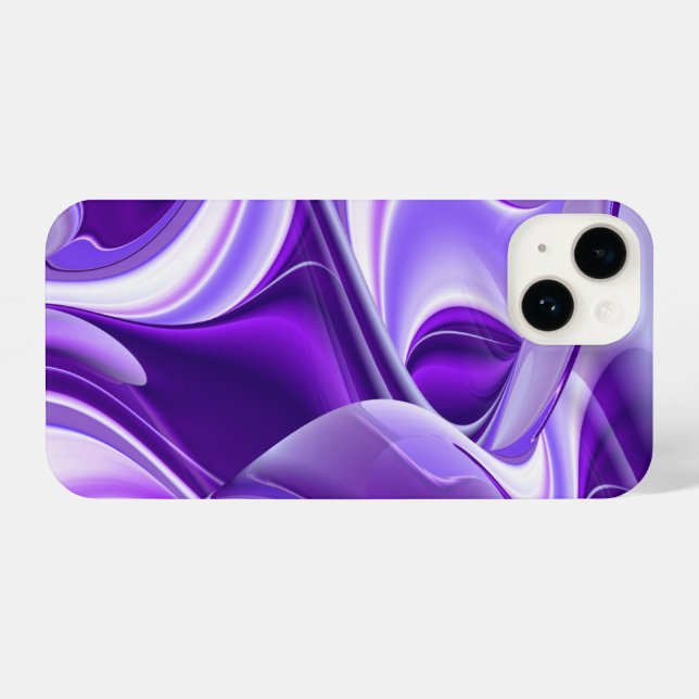 Funda Para iPhone Sueños del arcoiris de flores moradas (Reverso Horizontal)