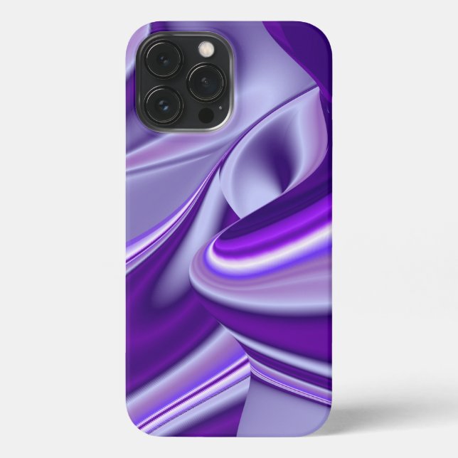 Funda Para iPhone Sueños del arcoiris de flores moradas (Reverso )