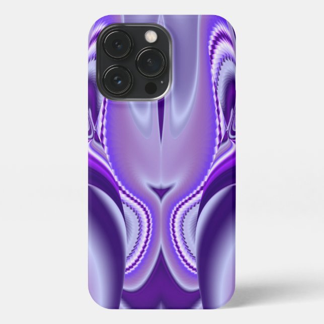 Funda Para iPhone Sueños del arcoiris de flores moradas (Reverso)