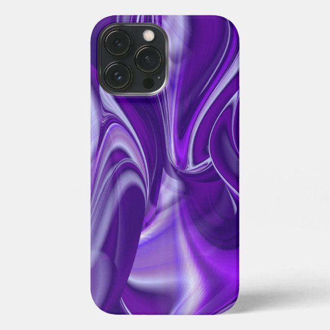 Funda Para iPhone Sueños del arcoiris de flores moradas (Reverso )