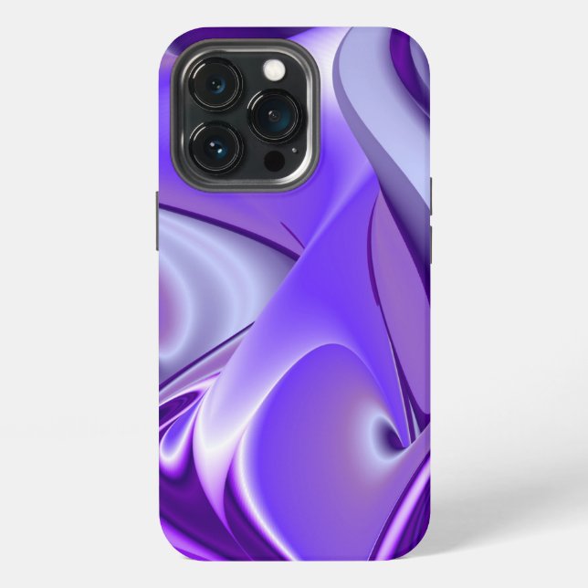 Funda Para iPhone Sueños del arcoiris de flores moradas (Reverso )