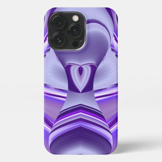 Funda Para iPhone Sueños del arcoiris de flores moradas (Reverso)