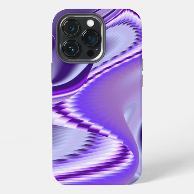 Funda Para iPhone Sueños del arcoiris de flores moradas (Reverso )