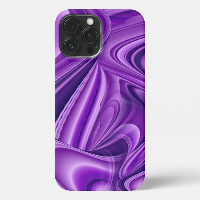 Funda Para iPhone Sueños del arcoiris de flores moradas (Reverso )