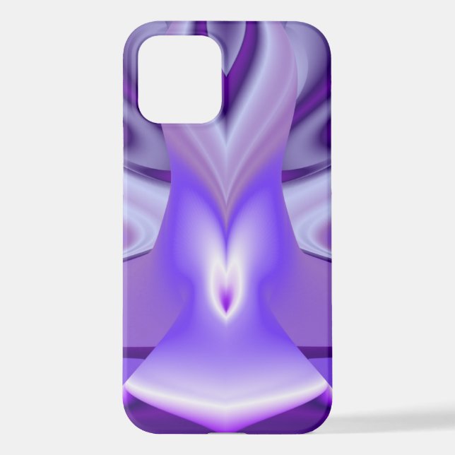Funda Para iPhone Sueños del arcoiris de flores moradas (Reverso )