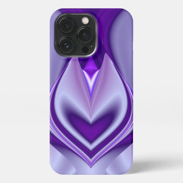 Funda Para iPhone Sueños del arcoiris de flores moradas (Reverso)